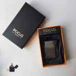 فندک گازی طرح کله تفنگی کوره ای برند فوکوس (focus) رنگ خاکستری