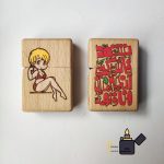 فندک گازی چوبی طرح زیپو