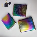 جاسیگاری فلزی سایز کلاسیک ophone هفت رنگ طرح دار